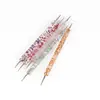Ferramentas Caneta para Manicure Transfronteiriça Pacote com 5 Hastes Espirais Agulha de Pontilhismo Caneta de Pontilhismo de Madeira Ferramenta de Manicure Caneta de Pontilhismo Dupla
