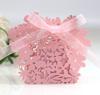 Caja de dulces hueca con láser para bodas de comercio exterior, exquisita caja de dulces de chocolate para bodas, hermosa caja de papel con flores doradas al por mayor