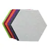 Pegatinas de pared creativas tablero de mensajes hexagonal de fieltro tablero de exhibición de trabajos de jardín de infantes pared de fotos autoadhesiva