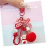Colgante Llavero Gato de la Suerte Original Bola de Pelo Roja Estilo Ins Pin Creativo Cadena para Teléfono Colgante Venta al por Mayor