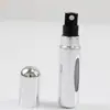 Frasco Decantador de Perfume 5ml com Janela Pequena, Preenchimento Inferior, Frasco Spray Auto-Bomba, Frasco Amostra Tipo Pressão de Alumínio