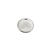 Nuevo producto, espejo de acero inoxidable de 18 quilates, horno de oro real, accesorios de joyería DIY, esquinas redondeadas, corrosión, arcoíris, pequeño colgante