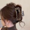 Pinza de Garra Nueva con Estampado de Leopardo 2026 con un Toque de Lujo, Pinza de Tiburón Grande para el Cabello para Mujeres con Cabello Grueso, Adecuada para Peinar el Cabello en la Parte Posterior de la Cabeza