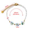 Nuevo estilo pulsera collar flor margarita fresca pequeña color vintage acero inoxidable tejido cadena de cristal acabada cadena