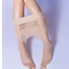 Meias de Seda Pretas Finas Transparentes com Ponta Sexy, Meia-calça de Seda Preta Oca Sem Costura de Cintura Alta, Invisível e Sem Marcas para Mulheres
