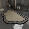 Alfombrilla de Baño de Barro Diatomeas Resistente a la Suciedad con Forma Especial Nórdica Alfombrilla de Baño Absorbente Antideslizante Alfombrilla para Puerta Secado Rápido y Fácil de Cuidar