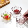 Estilo japonês flor de cerejeira sabor vidro molho de prato prato pequeno em estilo vinagre prato de panela quente tempero prato de tigela de imersão prato