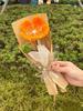 Buquê de palitos torcidos feito à mão DIY flores enviar Dia das Mães Dia dos Namorados presente de feriado saco de material de papoula