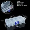 Caja de Pastillas Pequeña Desmontable de 8 Compartimentos, Caja de Joyería con Perlas, Caja Transparente para Piezas de Herramientas, Organizador de Joyería, Caja de Almacenamiento de Plástico, Portátil