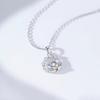 Collar de Plata Esterlina S925 de Plutón para Mujer Cadena Clavicular Cósmica de Planeta Estrella Piedra Lunar Joyería Sencilla Japonesa y Coreana para Combinar con Todo