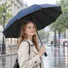 Sombrilla de Sol Reforzada Personalizada de 10 Varillas Resistente al Viento con Recubrimiento Negro Manual al 70% de Descuento para Protección Solar, Doble Uso para Sol y Lluvia, Se Puede Imprimir con Logo
