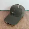 Boné boné de bico de pato workwear americano desgastado rasgado copa macia algodão lavado bordado de letra borda desfiada chapéu versátil para proteção solar