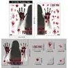 Pegatinas de Halloween Huella de Mano Sangrienta Creativa Fantasma Femenina Pegatinas Estáticas Suministros para Fiesta de Halloween Transfronterizos Fantasma Masculino Pegatinas para Vidrio