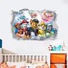 Pegatinas de Pared de Dibujos Animados Patrulla Canina Transfronterizas, Adhesivos de Pared Tridimensionales 3D para Decoración de Habitación Infantil, Impermeables, Autoadhesivos, Extraíbles
