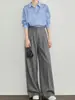 [Il Pedido] Calça de Alfaiataria Elegante Casual de Cintura Alta com Barra Larga Emagrecedora para Mulheres, Estilo Quente de Venda da Primavera/Verão de 2026, Calça Elegante de Alta Qualidade