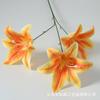 Simulação flor 3 cabeça fita lírio 3D impressão casamento auditório decoração flor parede falso flor tiro adereços fábrica atacado