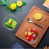 Tigela de Vidro Martelado com Borda Dourada da Moda Tigela de Salada Tigela Quadrada Tigela de Sobremesa Utensílios Domésticos Diários Tigela para Casa Estilo Ins Estilo Ins