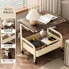 Carrito Plegable Pequeño de Almacenamiento Estante de Piso Mesa de Noche de Dormitorio Almacenamiento Estante de Almacenamiento de Snacks Mesa de Café Sala de Estar Mesa Lateral