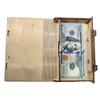 Caja de Dinero de Madera Personalizada Transfronteriza Caja de Dinero con Cerradura Símbolos de Dólar Caja de Efectivo de Madera DIY Hecha a Mano