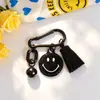Llavero colgante cara sonriente de doble cara estilo Ins para chica, amuleto para bolso con corazón, decoraciones de regalo frescas