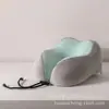 Almohada Nueva Estilo Forma de U, Simple Color Sólido Espuma Viscoelástica Rebote Lento Almohada para Siesta, Protección Cuello Viaje Avión Almohada Forma de U, Dropshipping