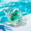 Nuevos y Creativos Adornos de Botella de Arena Movediza Infundidos con Aceite Líquido de Caracola Pequeña Llavero Acrílico Accesorios Colgantes para Bolsos Venta al por Mayor