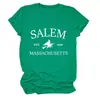 Salem est 1626 Amazon Wish sitio independiente camiseta de mujer de manga corta con cuello redondo de moda y única camiseta básica