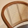 Casa de Huéspedes Estilo Retro Chino Estilo Wabi-Sabi Salón de Banquetes Restaurante Habitación Privada Madera Maciza Ratán Lujo Ligero Silla de Comedor con Reposabrazos Silla de Diseñador