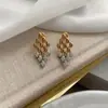 Brilhante Estrela Cachoeira Franja Escovada Brincos Luxo Leve Elegantes Brincos Moda Versátil Brincos Alto Padrão Mulheres