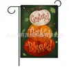 Bandera de Jardín de Acción de Gracias Transfronteriza Pavo Calabaza Animal Festividad Exterior Patio Lino Doble Cara Bandera de Jardín