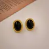 Aretes Collar de Piedras Preciosas Ovaladas en Forma de Abanico Vintage de Segunda Mano Set de Nicho de Alta Gama Joyería Estilo Palacio Retro