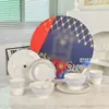 Estilo Europeo Lujo Ligero Hogareño Estrella de Siete Puntas Vajilla de Alta Gama Tazones y Cucharas Platos para Comida Occidental Platos para Bistec Vasos de Agua Tazas de Café Cajas de Regalo para Regalos