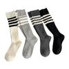 Calcetines hasta la pantorrilla Jk para Mujer Primavera y Verano Estilo Universitario Ins de Moda Rayados Deportivos Hasta la Rodilla Calcetines Largos para Mujer Presión Adelgazantes Tubo Alto