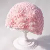 Gorro de Bebé Corazón Pequeño Primavera y Verano Estilo Coreano Gorro de Flores Tejido Gorro Hecho a Mano Primavera y Otoño Gorro para Cabeza de Meses Pequeños