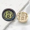 Sello de Cera con Sello de Cabeza Serie de Letras Barrocas 2.5cm Cabeza de Cobre 26 Letras Inglesas para Sello de Sellado de Diario