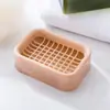 Suporte de Sabonete Drenante de Camada Dupla Caixa de Sabonete de Plástico Grade Bandeja de Sabonete para Banheiro Suporte de Sabonete para Banheiro Doméstico