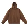 Comércio Exterior Novos Produtos Outono e Inverno Feitos Sob Medida para Homens e Mulheres, Modelagem Solta, Forrado com Fleece, Estilo Moderno, Mangas Caídas, Jaqueta Moletom com Capuz Cor Lisa