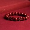 Pulseira de Cinábrio Areia Dourada Roxa Mantra de Seis Sílabas Círculo Simples Conta de Pele Dupla Círculo Liso de Seis Sílabas Contas Budistas