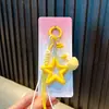 Llavero Colgante Creativo de Pompones de Estrella de Cinco Puntas para Bolsos de Niñas Llavero Acrílico Pequeño Regalo al por Mayor