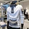 Novo assentamento outono e inverno de manga comprida juventude pullover casaco Net vermelho na moda ins camisola com capuz dos homens curto slim fit