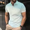 Camisa de Verano para Hombre 2026 Europea y Americana con Estampado de Manga Corta y Cuello de Botones Top Casual