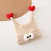 Gorro de Bebé Invierno Lana Festivo Rojo Lindo Súper Lindo Tejido Gorro Pulóver Infantil Engrosado Cálido