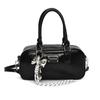 Bolso de bolos de alta gama de color liso para mujer, bolso cruzado de moda 2025, bolso de almohada portátil informal de nicho.
