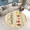 Almofada de Praia Almofada Decorativa Tapete de Chão Doméstico Antiderrapante Absorvente Tapete Redondo Sala de Estar Antiderrapante Almofada de Praia Mancha