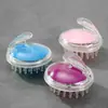 Escova de Shampoo Transparente de Cristal Ferramenta de Massagem para o Couro Cabeludo Raspador de Cabeça Doméstico Pente de Shampoo Escova de Massagem para Limpeza da Cabeça