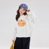 Moletom Pudding Haru Coleção Primavera Estampa de Desenho Animado para Meninas Infantil 2026 Primavera Novo Gola Redonda Versátil Top Pulôver