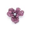 Broche de flor de peônia de duas cores de nicho de alta qualidade micro embutido zircão imitação de pérola corpete de luxo retro high-end pin para mulheres