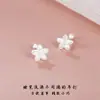 Pendientes de plata de ley S999 con diseño de flor hueca, aretes dulces y limpios estilo Ins, pendientes de hilo de plata, venta al por mayor