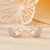 Pendientes de plata de ley 925 para mujer, sencillos y pequeños, con un toque de viento fragante, de alta calidad, famosos en Internet coreano, al por mayor.