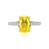 Nuevo Anillo Raydean Ovalado de Zirconia de Plata de Ley 925 para Mujer Venta Caliente Transfronteriza Anillo de Lujo Ligero Fábrica de Origen Simple